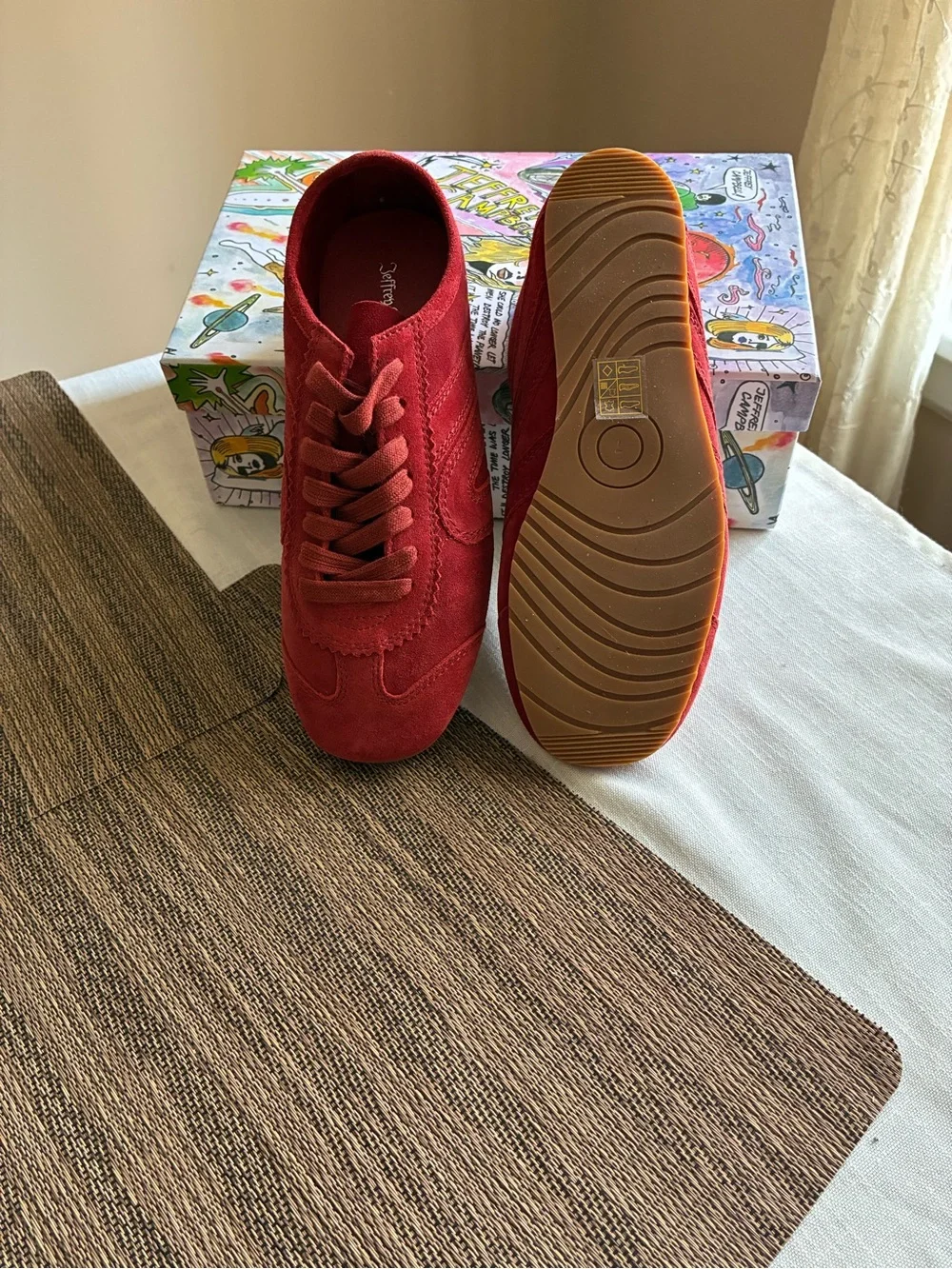 Jeffrey Campbell Red Suede Women's Sneakers